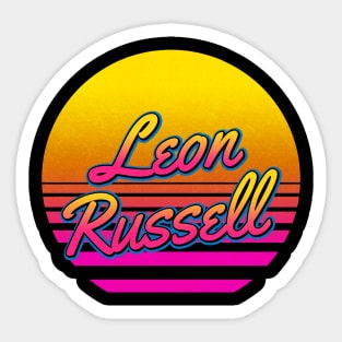 Leon Personalized Name Birthday Retro 80s Styled Gift Sticker